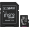 Карта памяти Kingston microSD 128GB C10 UHS-I A1 V10 R150MB/s + SD