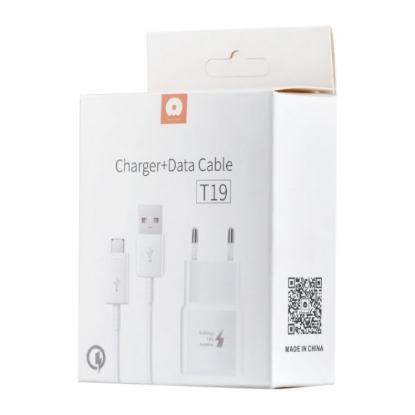 Зарядний пристрій WUW T19 + Date Cable White