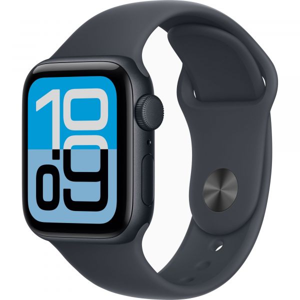 Apple Watch SE 3 GPS 40mm Midnight Aluminium Case with Midnight Sport Band S/M MEH94