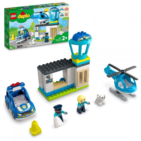 Блоковий конструктор LEGO DUPLO Реск'ю Поліцейська дільниця та гелікоптер (10959)