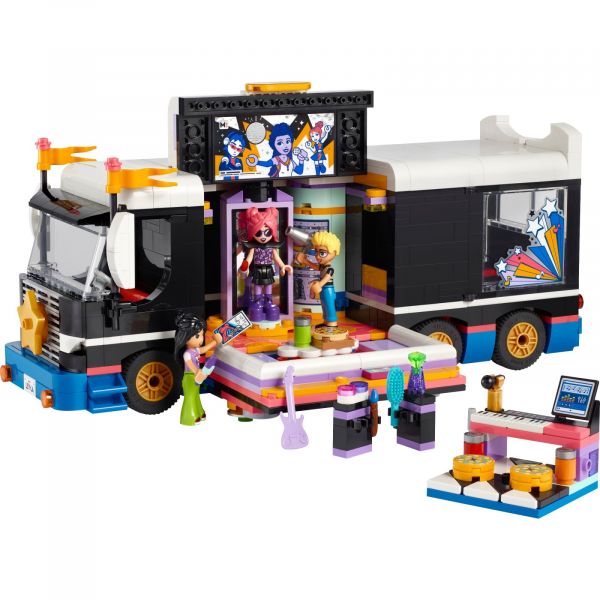 Блоковий конструктор LEGO Friends Автобус для музичного туру попзірки (42619)