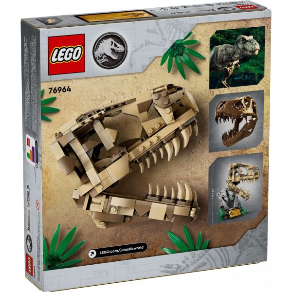 Блоковий конструктор LEGO Jurassic World Скам’янілості динозаврів: череп тиранозавра (76964)