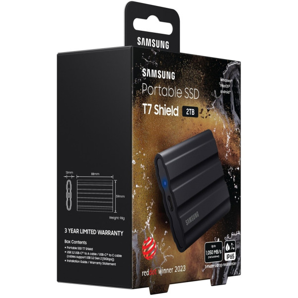 Samsung T7 Shield 2 TB Black (MU-PE2T0S/WW)