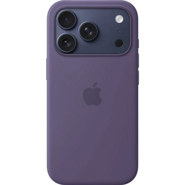 Silicone Case with Button, Animation & MagSafe iPhone 17 Pro Max (1:1 original), Purple Fog