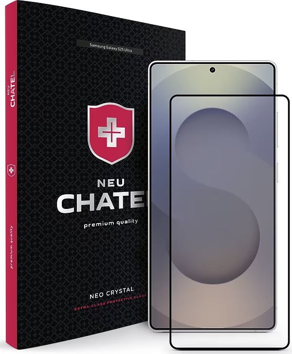 Скло +NEU Chatel Ultra Clear Anti-Reflective HD Glass for Samsung Galaxy S25 Ultra Front Black