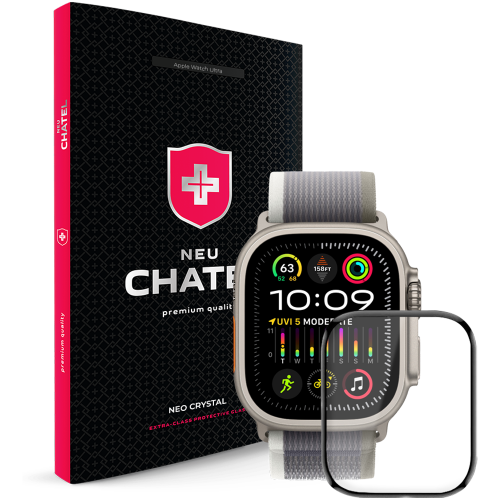 Скло +NEU Chatel Corning Gorilla HD Glass Protector for Apple Watch Ultra 49mm Black
