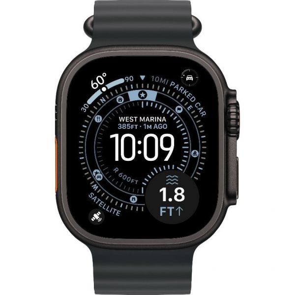 Apple Watch Ultra 3 GPS + Cellular 49mm Black Titanium Case with Black Ocean Band MF0J4