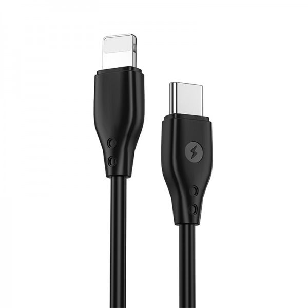 Кабель WIWU Pioneer Series Cable, 30W (Wi-C002) USB-C to Lightning 1м, Black