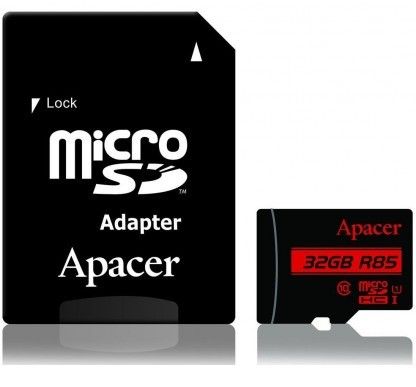 Карта пам'яті Apacer microSD 32GB C10 UHS-I R100MB/s + SD