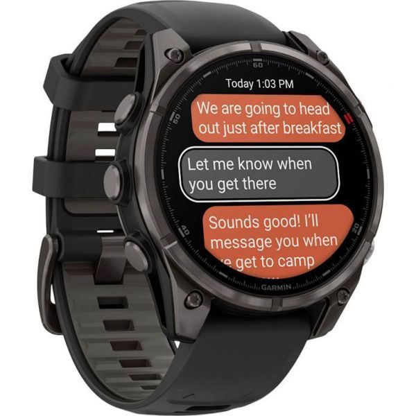 Смарт-годинник Garmin Fenix 8 Pro 47 mm AMOLED Carbon Gray DLC (010-03198-00/01)
