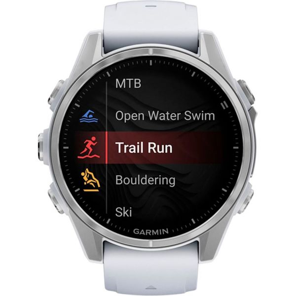 Смарт-годинник Garmin Fenix 8 43mm AMOLED Silver with Whitestone Silicone Band (010-02903-00)