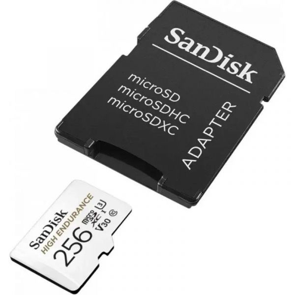Карта пам'яті SanDisk 256GB microSD class 10 UHS-I U3 V30 High Endurance (SDSQQNR-256G-GN6IA)