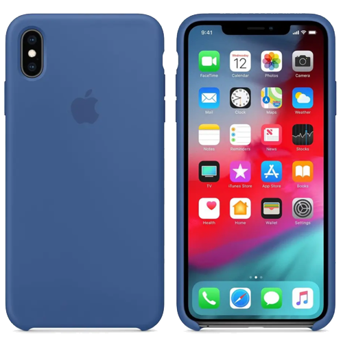 Чохол Apple Silicone Case Blue for iPhone Xs Max