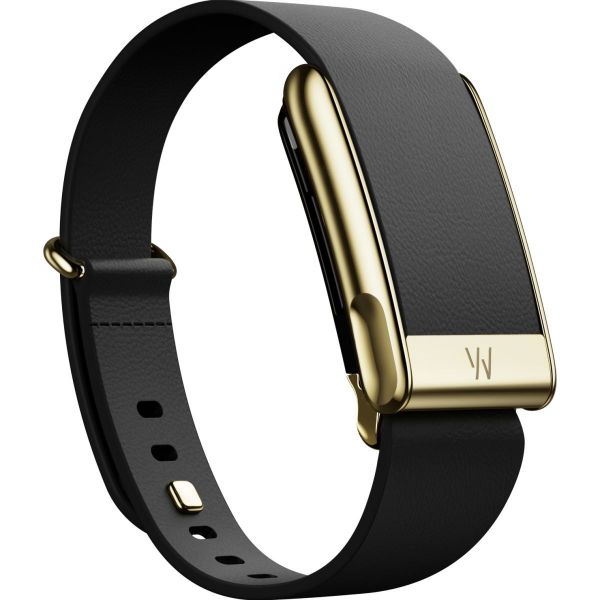WHOOP 5.0 MG Life LeatherLuxe Tapered Band |  Black with Gold - Size S  (+12 міс. підп.)
